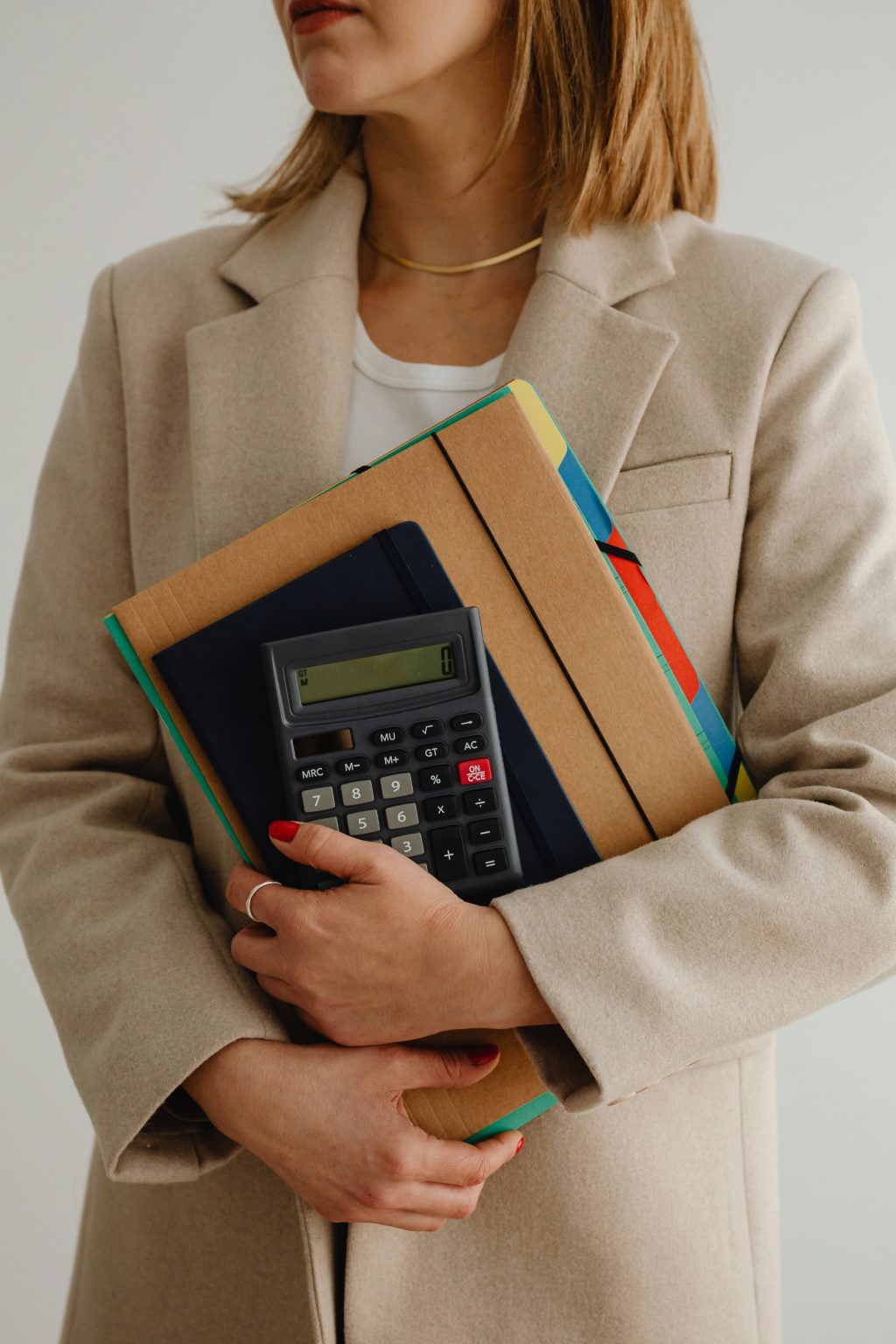 Restaurant operator reviewing financials